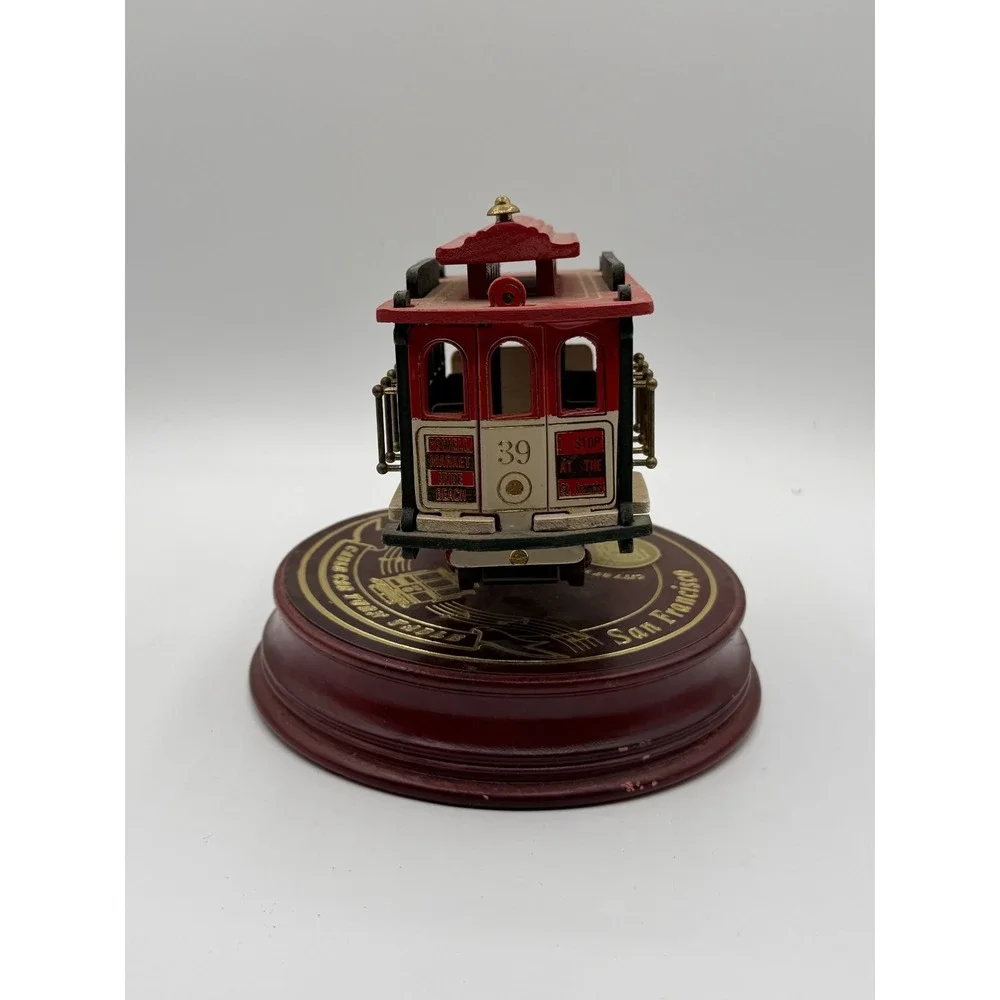 Vintage San Francisco Cable Car Music Box Powell Hyde Tested Works Need Fix AS I